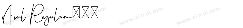 Asul Regular字体转换